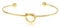 Made by Nami Herz Armreif Silber oder Gold aus chirurgischem Edelstahl 316 Größenverstellbar Hypoallergen Schmuck Damen Geschenke für Frauen Beste Freundin Geschenk (Gold)