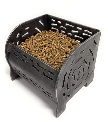 Panier à pellets/granulés bruleur pour cheminée/poele et exterieur haute qualité fabrication robuste 4,5kg