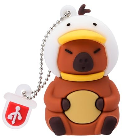 BORLTER CLAMP 32 Go Clé USB en Forme de Capybara, Amusante et Mignonne Mémoire Stick USB Flash Drive pour Stockage de Données Externe