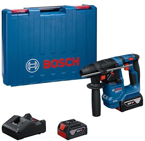 Bosch Professional 18V System Martello perforatore a batteria GBH 18V-18 (SDS plus, incl. 2x 18V 4.0Ah, GAL 18V-20)