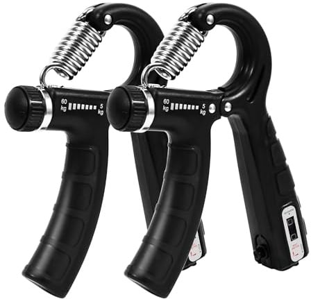 KiwiPower 2-er Griffkraft Trainer Pack, 5kg bis 60kg | Handtrainer Set für Finger, Hände und Unterarme