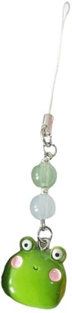 ZEPFJHE Adorable cordón móvil de resina y aleación con colgante de animales, correa para teléfono para uso moderno y seguro, Rana, Mobile phone rope