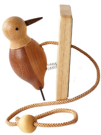 Klopfspecht for Children Door Bell Door Doorbells & Doorbells Made of Wood for Children's Room Doors for Playhouse Children's Room Front Door Stilt House Children's Playhouse