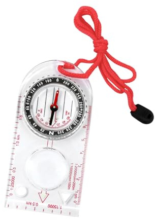 Navigation Compass, Orienteering Compass with Adjustable Declination, Luminous Hiking Scout Compass Waterproof Portable with Nylon Rope for Expedition Map Reading Survival & Outdoor Adventures