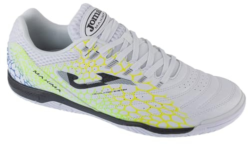 Joma Maxima 2532 IN MAXW2532IN, Men Indoor Football Trainers, White, 42,5 EU