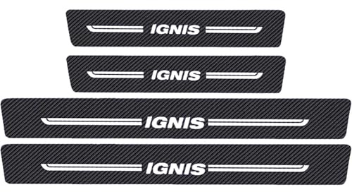4pcs Car Door Sill Protector for Suzuki Ignis Carbon Fiber Threshold Protective Strips Film Kick Plate Cover Sticker Styling Accessories