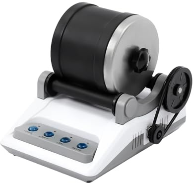 TFGXUE Professionelle Steinschleifmaschine, Edelstahl Tumbler Poliermaschine 7-Tage-Timer, Steinpoliermaschine mit Komplettes DIY-Kit, Edelstein Schleifmaschine, Geschenk für Hobby-Geologen