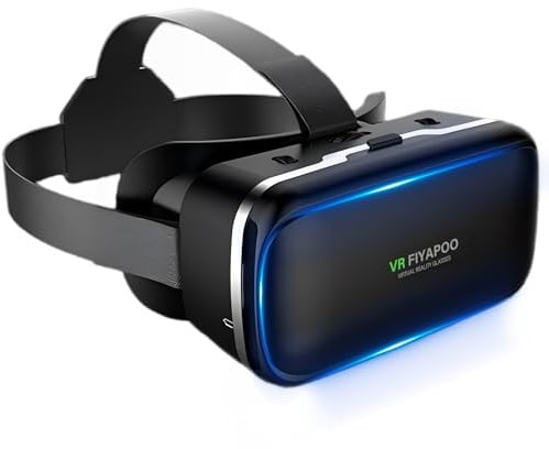FIYAPOO Gafas VR 3D para Movil, 3D Gafas Realidad Virtual,HD VR para Películas & Juegos, Compatible con la Mayoría de Móviles (4,7-6,7 Pulgadas)