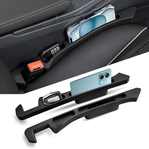 2 Stück Autositz-Spaltfüller für FIAT Bravo 500 Freemont Journey Sitzlücke Schwarz (normal/schwarz)
