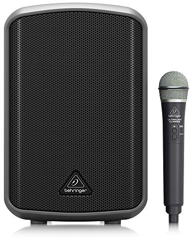 Behringer MPA100BT 100 Watt Portable Speaker with Bluetooth, Wireless Microphone & Battery Operation, Compatible with PC and Mac