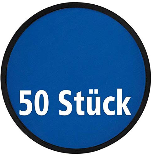 Vertrieb durch Poster38 50 Frisbee, faltbar mit Etui aus Polyester, blau