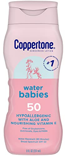 Coppertone Water Babies Sunscreen Lotion, SPF 50 8 fl oz (237 ml) by Coppertone