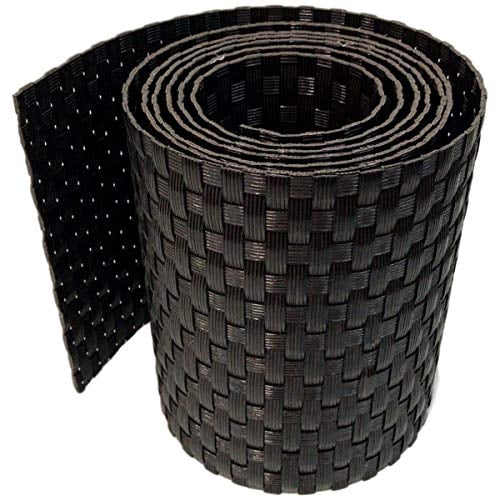 Brise-vue en Polyrotin workingHOUSE pour Grillage à Double Barre - Bandes Résistantes aux Intempéries Pour Clôture, Balcon et Terrasse - 255 cm x 19 cm - brise-vue pour balcon (Marron foncé)