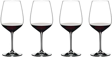 RIEDEL Extreme, Set 4 Calici Vino 'Cabernet' - Cristal cristal, Contornos extremos, 4 piezas, 56 oz, Rojo, Tulip, Copa de vino tinto