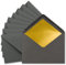 25x metallic Gold-gefütterte Brief-Umschläge DIN C5, anthrazit - 156 x 220 mm - Nassklebung mit spitzer Klappe - FarbenFroh by GUSTAV NEUSER