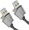KabelDirekt – Cable USB A 3.0 a USB C – 2x 1m – (Cable de datos SuperSpeed y de carga, adecuado para smartphones y tabletas con conexión C, en negro/space grey)