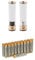 Tower T847003RW Electric Salt and Pepper Mills, Stainless Steel, White and Rose Gold, 5.6 x 5.6 x 22.5 cm with Amazon Basics Batteries