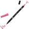 Tombow ABT Dual Brush Pen, ABT-803, pen with two tips, perfect for hand lettering and bullet journaling, water colourable, pink punch