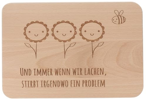 Spruchreif · Frühstücksbrettchen aus Holz mit Gravur · Brotbrett mit Sprüchen Geschenk zum Geburtstag · Weihnachten · Familie · Freunde