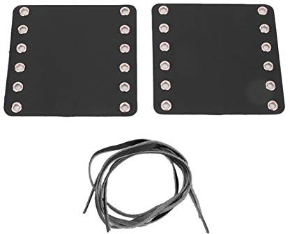 Qiilu 2 STÜCKE Motorrad Leder Lenker Handgriff Abdeckungen Motorrad Modifikation Zubehör(Schwarz)