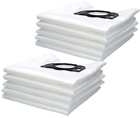 10 Sacs Filtre d'Aspirateurde pour Karcher Polaire filtrants de remplacement pour Wd4, Wd5, Wd5/P Wet & Dry aspirateurs MV4, MV5, MV6