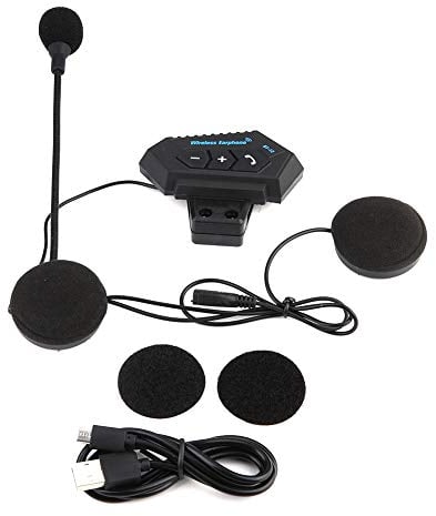 Helm-Headset, Motorrad BT Headset, Helm Bluetooth Headset Motorrad-Helm-Headset Bluetooth-Headset mit Batterien für Lautsprecher Freisprechen, Musikanrufsteuerung