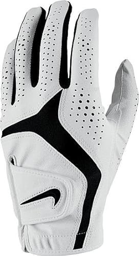 Nike Dura Feel X Golf Glove for Left Hand White | White | Black Medium