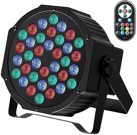 HOLDLAMP 36 LED Par Scheinwerfer Bühnenlicht, RGB LED Par Strahler Party Lichter mit Fernbedienung DMX512 Discolicht für Bar DJ Show Disco Geburtstag Halloween Weihnachten