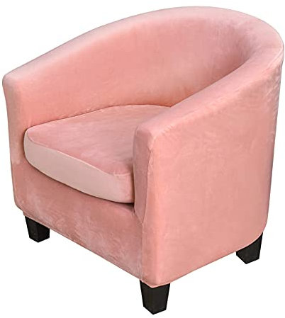 Mingfuxin Samt-Stuhlbezüge für Wannen, Verbesserter 2-in-1-Stretch-Sessel-Sofa-Schonbezug mit Kissenbezug, rutschfeste Club-Eimer-Stühle, Sofa-Couch-Bezüge, Schonbezüge