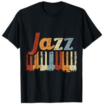 Vintage Piano Musikinstrument Jazz Musik Genre T-Shirt