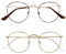 OPULIZE Sol - Brille Blaulichtfilter 2er Pack Runder Metall Retro Rahmen Verbessern Den Schlaf Computerbrille Gaming Entspiegel Braun Gold Herren Damen BB94-29