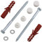 AERZETIX - C65142 - Kit de fixation pour WC/bidet vis Ø6x100 mm montage au sol - cheville Ø10x50 mm - en nylon/métal - tirefonds à tête hexagonale - pour sanitaire béton travaux fixation plomberie