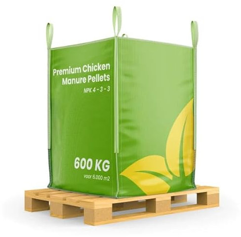 Granulés De Fumier De Poulet Premium (600 Kg - 6 000 M2) - Fumier De Poulet - Fumier - Engrais - Engrais - Engrais Organique - Granulés De Fumier Pour Le Jardin - Npk 4-3-3 - Organifer