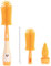 Vicloon Cepillo para Biberones, 3 en 1 Kit Cepillo de Silicona para Botella, Cepillo de Pezón Limpieza de Botellas para Bebés Kit para Botellas y Tetina(Amarillo)