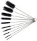 10 Pieces Bottle Cleaning Brushes for Tube Bottle Straws Narrow Neck Cups Pipe Black Color