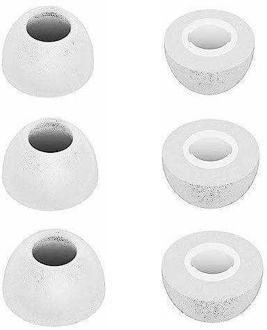 Memory Foam Tips Compatible with JBL Vibe 200TWS / Tune 130NC TWS/Free X/Live 300TWS, Replacement Foam Eartips, Fit in Charging Case, Reducing Noise Tips, 3 Pairs (S/M/L, White) 214w3