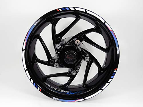 Felgenrand Aufkleber 17 Zoll Felgen Motorrad GP 1250 kompatibel für BMW X710035