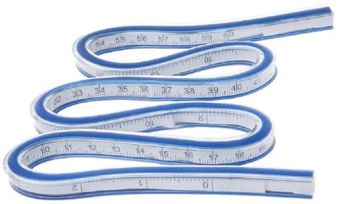 FKWKUW 1 PCS Flexibles Kurvenlineal 60 cm Kurvenlineal Schneiderbedarf - Kurvenlineal Flexibel Nähen & Zeichnen mit perfektem Werkzeug
