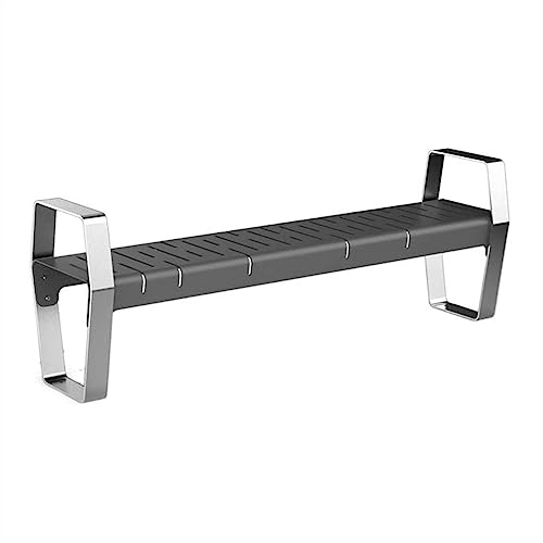HASMI Gartenbank im Freien Parkbank ohne Rückenlehne, stabile Outdoor-Bank mit Armlehnen, verzinkte Stahlbeine, Vollmetall-Essbank, Outdoor-Freizeitsitze Parkgartenbank (Color : 120 * 42 * 65)