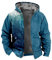 KONG JIMFAN Winterjacke Herren Long Sleeve Shirt Men Allwetterjacke Herren Windjacke Herren Daunenjacke Herren Jacke Regenjacke Faltbar Leichte Steppjacke Herren Schwarze Lederjacke(Sky Blue,M)