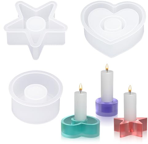 3 Stück Silikonformen Gießformen Gießformen Silikon Silikonform Stern Gießform Kerzenhalter Silikonform Gießform Silikonform Teelichthalter Silikon Gießform Silikon Gießform Kerzenhalter