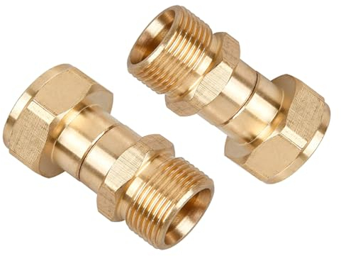 Lot de 2 joints rotatifs pour nettoyeur haute pression M22 14 mm Raccord rapide pour nettoyeur haute pression Adaptateur en laiton pour nettoyeur haute pression