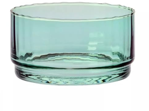 Krosno Synergy Salatschüssel, 15 cm, hochwertiges Glas mit mintfarbenem Schimmer, modernes und elegantes Design, dekorative Schüssel, ideal für Salate, Desserts und Snacks, bleifreies Kristallglas