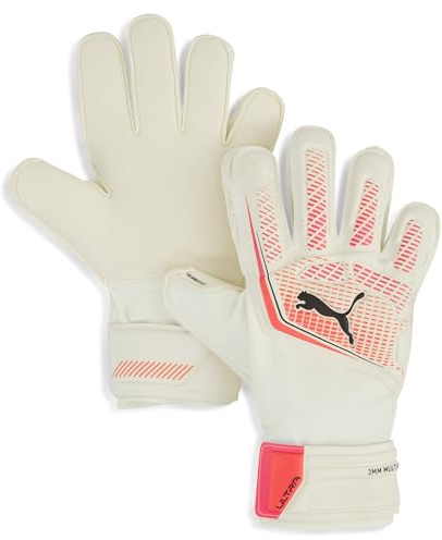PUMA PUMA Ultra Match Protect Jr RC, Jungen Torwarthandschuhe, PUMA White-Glowing Red-PUMA Black, 5-041955