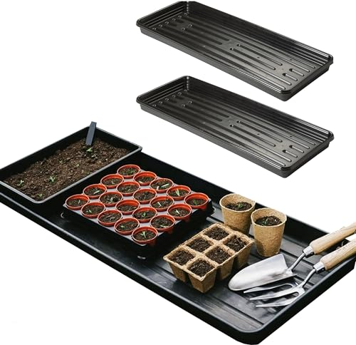 STAR SUPPLIES Strong Black Flower Plant Trays Easy To Handle Multi Use Ideal For Gardens & Greenhouses (1)