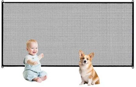 Rejilla de protección para mascotas, valla de gasa para bebés y mascotas, puerta de entrada, puerta de escalera, puerta plegable portátil, puerta para perros, puerta de seguridad de rejilla,180*72cm