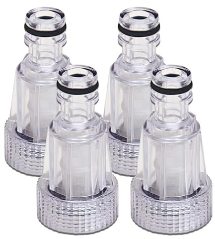 BOPRKTM 4 Pezzi Filtro Dell'Acqua Filtro per L'Acqua per Idropulitrice Filtro Ingresso Acqua Idropulitrice Filtro Idropulitrice Filtro Acqua per Inserto per Più le Idropulitrici ad Alta Pressione
