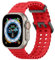 Lobnhot Correa Ocean es Compatible con Apple Watch Ultra 2 / Ultra 49mm 45mm 44mm 42mm Hombres Mujeres, Correa Deportiva de Silicona Puede Reemplazar la iWatch Ultra 2 Serie 9 8 7 6 5 4 3 1 SE, Rojo