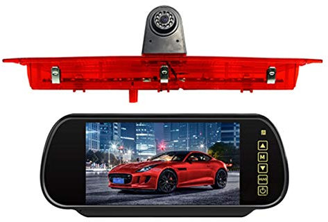 Jodriva CCD Auto Bremslicht Rückfahrkamera, for Ford, Transit 2014 2015 Rückfahrkamera Van Parkplatz Auto Rückfahrkamera Nachtsicht Wasserdichtes Nachtsichtgerät(Camera and Screen)