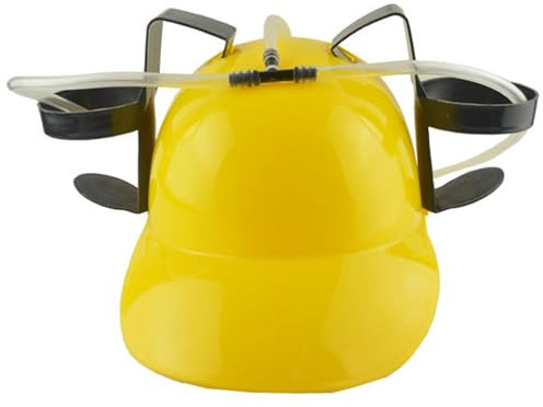 ggtuyt Bierhut Verstellbarer Bierhelm Trinkhut mit Tassenhalter und Strohklemotparty Lustige Hut Home Products